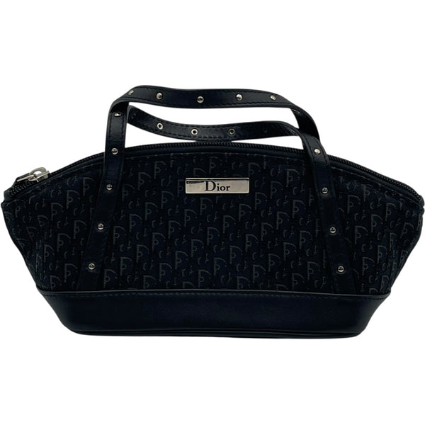 クリスチャン・ディオール Christian Dior ストリートシックミニハンドバッグ ブラック SV金具 トロッターキャンバス・レザー レディース ハンドバッグ