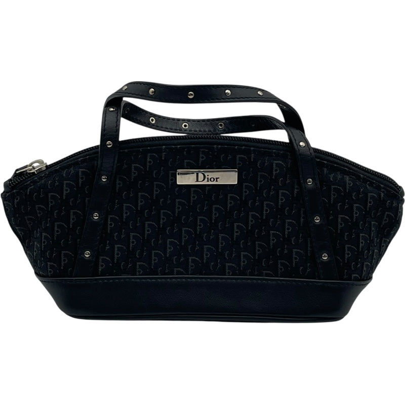 クリスチャン・ディオール Christian Dior ストリートシックミニハンドバッグ ブラック SV金具 トロッターキャンバス・レザー レディース ハンドバッグ