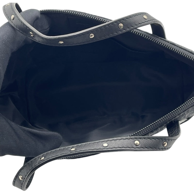 クリスチャン・ディオール Christian Dior ストリートシックミニハンドバッグ ブラック SV金具 トロッターキャンバス・レザー レディース ハンドバッグ