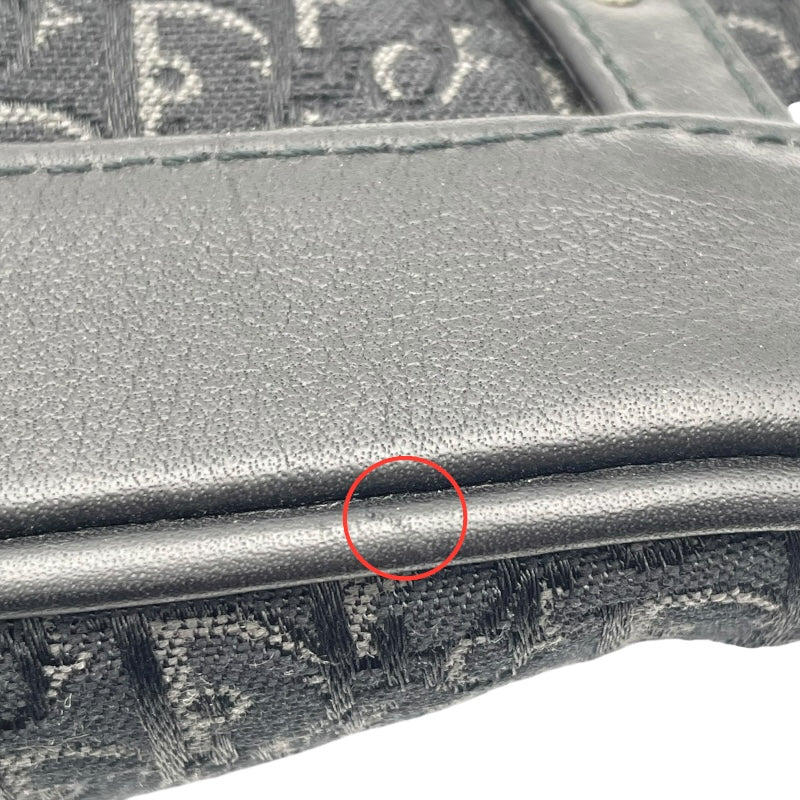 クリスチャン・ディオール Christian Dior ストリートシックミニハンドバッグ ブラック SV金具 トロッターキャンバス・レザー レディース ハンドバッグ