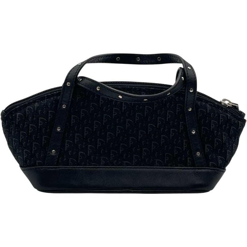 クリスチャン・ディオール Christian Dior ストリートシックミニハンドバッグ ブラック SV金具 トロッターキャンバス・レザー レディース ハンドバッグ