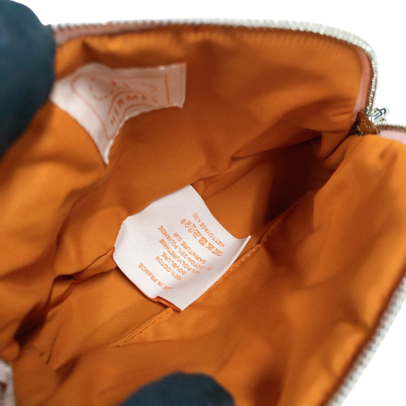 エルメス HERMES ボリードポーチ16 ライトピンク SV金具 トワル レディース ポーチ