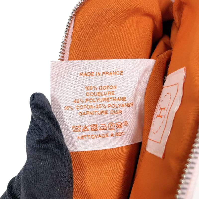 エルメス HERMES ボリードポーチ16 ライトピンク SV金具 トワル レディース ポーチ