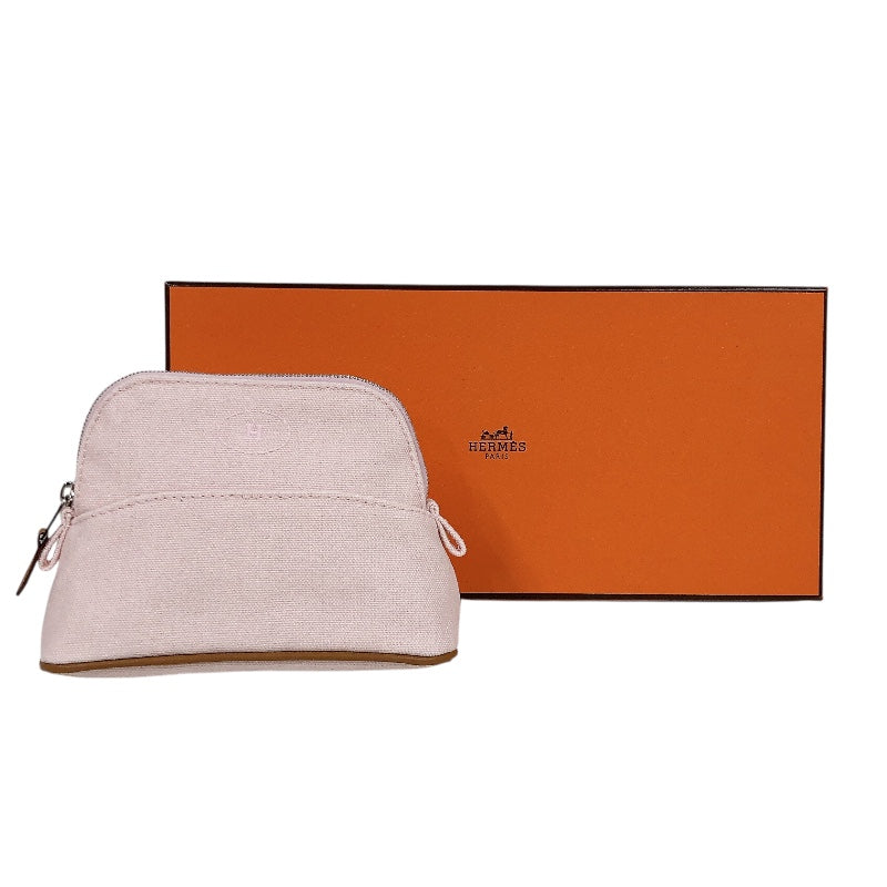 エルメス HERMES ボリードポーチ16 ライトピンク SV金具 トワル レディース ポーチ