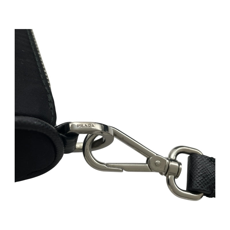 プラダ PRADA Re-Nylon サフィアーノショルダーバッグ 2VH113 ブラック ナイロン レディース ショルダーバッグ