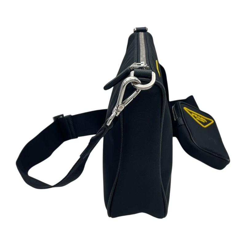 プラダ PRADA Re-Nylon サフィアーノショルダーバッグ 2VH113 ブラック ナイロン レディース ショルダーバッグ