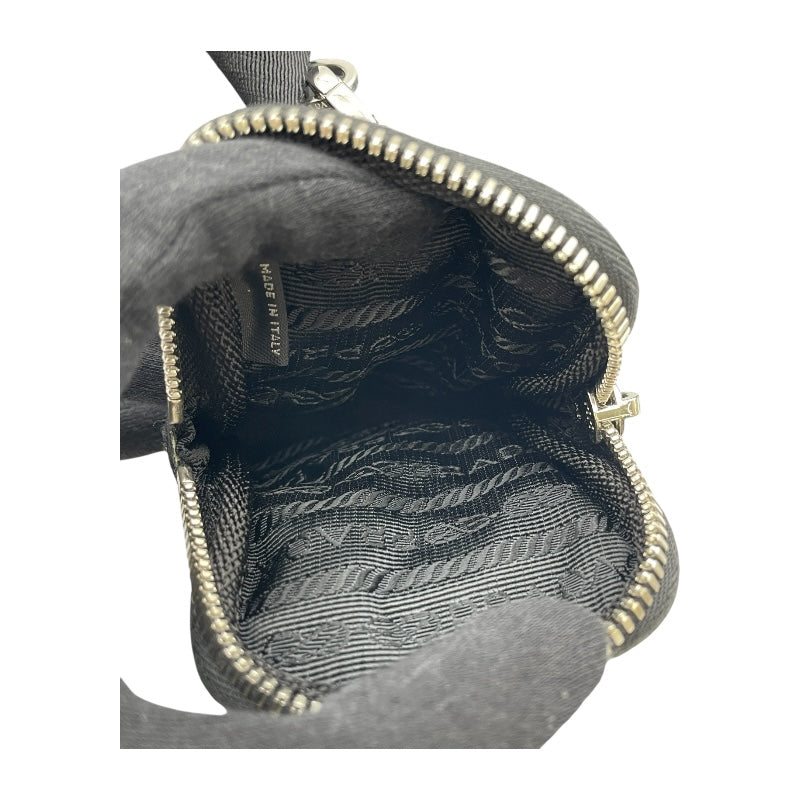 プラダ PRADA Re-Nylon サフィアーノショルダーバッグ 2VH113 ブラック ナイロン レディース ショルダーバッグ