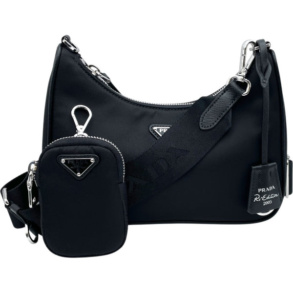 プラダ PRADA Re-Edition ショルダー 1BH204 ブラック SV金具 ナイロン レディース ショルダーバッグ