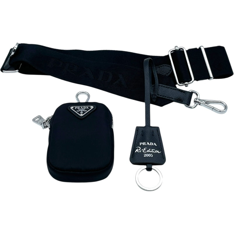 プラダ PRADA Re-Edition ショルダー 1BH204 ブラック SV金具 ナイロン レディース ショルダーバッグ