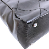 シャネル CHANEL パリビアリッツトートPM ブラック コーティングキャンバス レディース ハンドバッグ