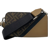 フェンディ FENDI ズッカ柄ボディバッグ 7M0346 ブラウン PVC/レザー レディース ショルダーバッグ