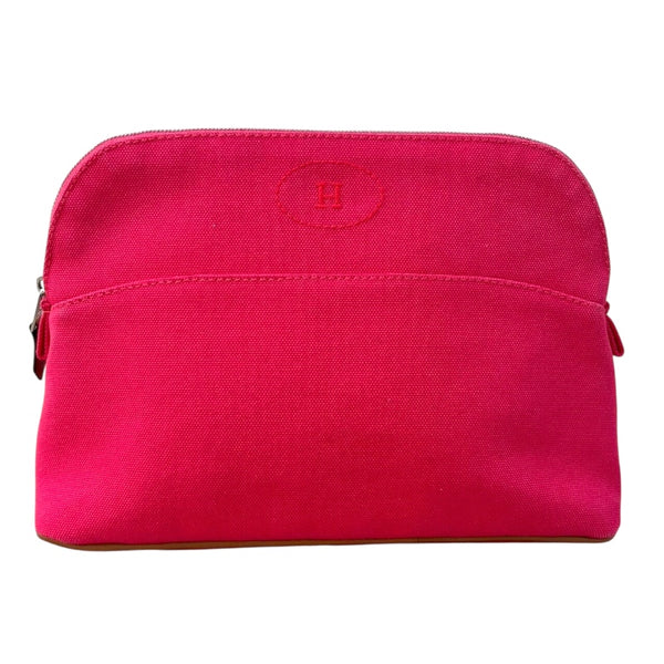 エルメス HERMES ボリードポーチMM ハイビスカス SV金具 トワル レディース ポーチ