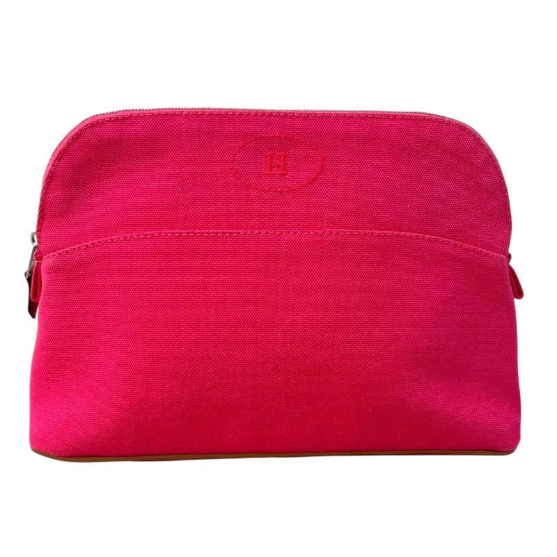 エルメス HERMES ボリードポーチMM ハイビスカス SV金具 トワル レディース ポーチ