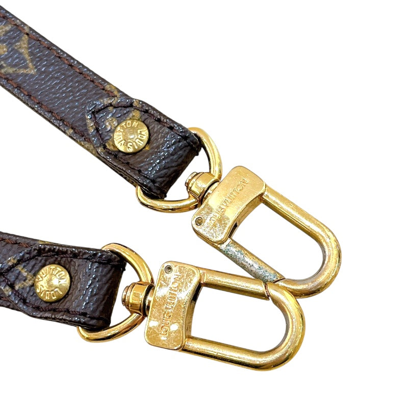 ルイ・ヴィトン LOUIS VUITTON ショルダーストラップ ブラウン　ゴールド金具 ヌメ革 レザー レディース ストラップ