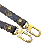 ルイ・ヴィトン LOUIS VUITTON ショルダーストラップ ブラウン　ゴールド金具 ヌメ革 レザー レディース ストラップ