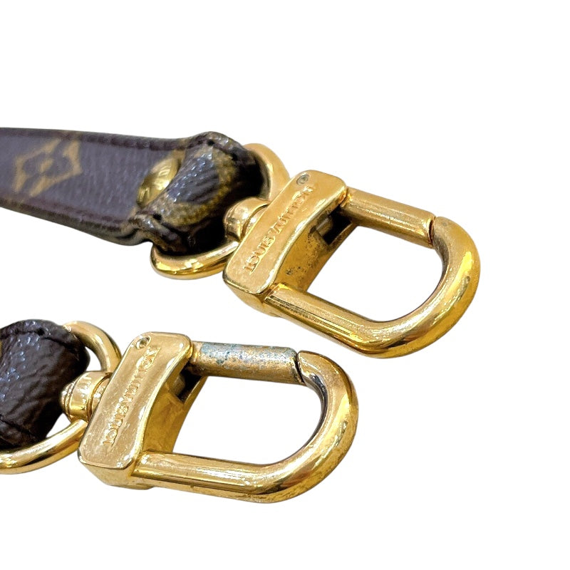 ルイ・ヴィトン LOUIS VUITTON ショルダーストラップ ブラウン　ゴールド金具 ヌメ革 レザー レディース ストラップ