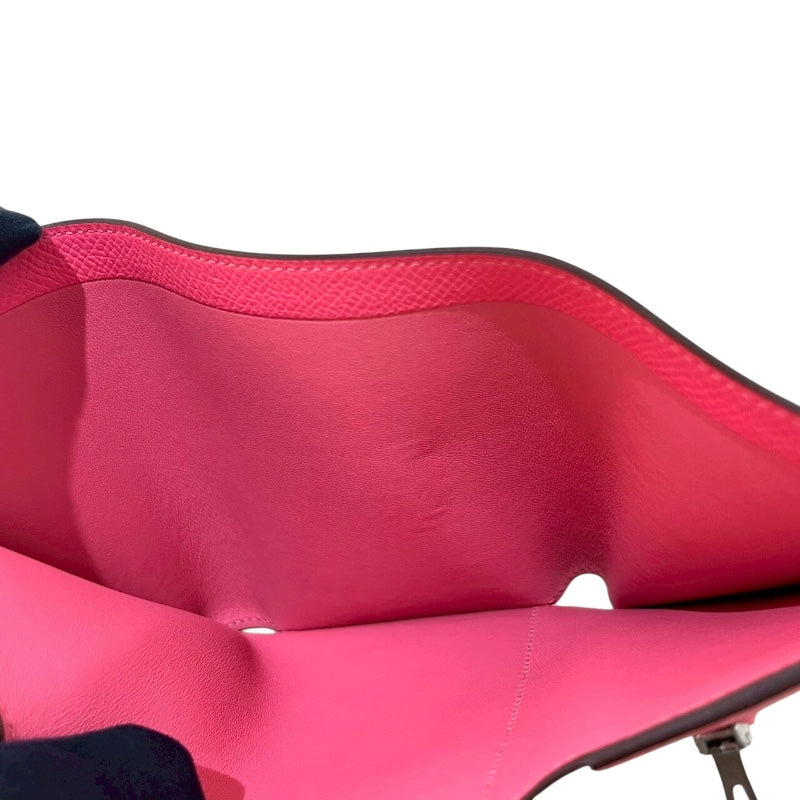 エルメス HERMES べアンコンビネ W刻印(2024年製) ローズアザレ　SV金具 エプソン ユニセックス 二つ折り財布