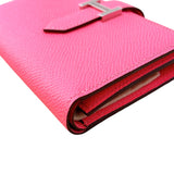 エルメス HERMES べアンコンビネ W刻印(2024年製) ローズアザレ　SV金具 エプソン ユニセックス 二つ折り財布