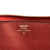 エルメス HERMES アザップロング □R刻印 ブルゴーニュ/シルバー金具 アリゲーターリセ レディース 長財布