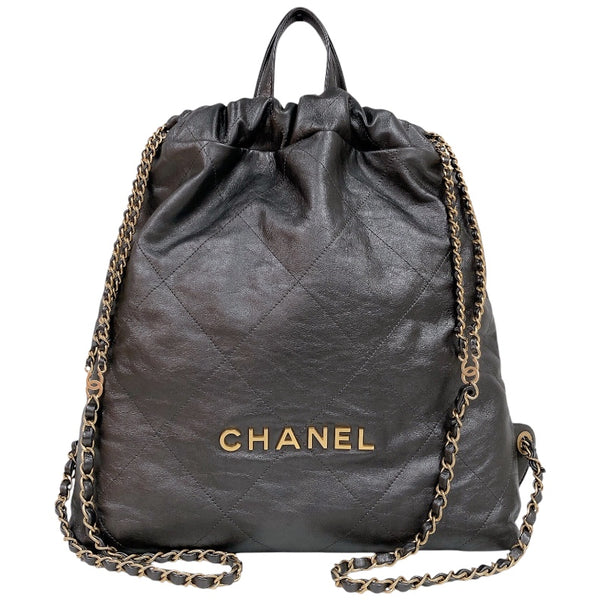 激レア♥CHANELリュック シャネル CHANEL CHANEL22 バックパック AS3313 ブラック レディース