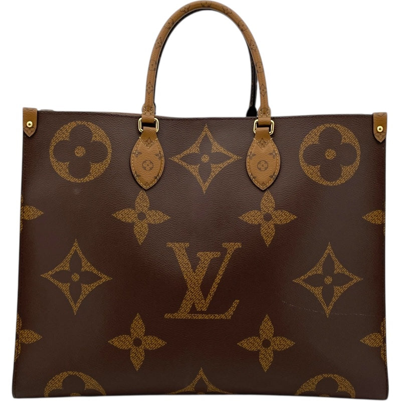 ルイ・ヴィトン LOUIS VUITTON オンザゴー GM M45320 ブラウン モノグラム・リバース レディース トートバッグ