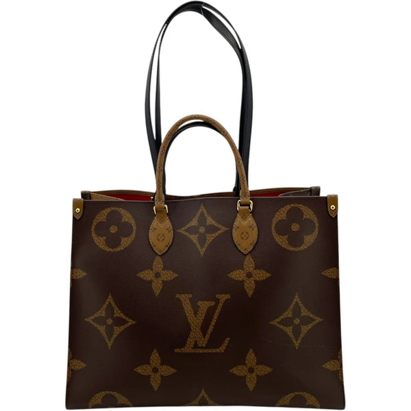 ルイ・ヴィトン LOUIS VUITTON オンザゴー GM M45320 ブラウン モノグラム・リバース レディース トートバッグ