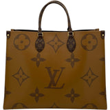 ルイ・ヴィトン LOUIS VUITTON オンザゴー GM M45320 ブラウン モノグラム・リバース レディース トートバッグ