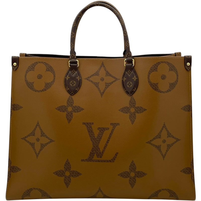 ルイ・ヴィトン LOUIS VUITTON オンザゴー GM M45320 ブラウン モノグラム・リバース レディース トートバッグ
