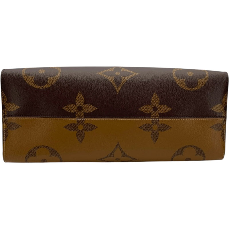 ルイ・ヴィトン LOUIS VUITTON オンザゴー GM M45320 ブラウン モノグラム・リバース レディース トートバッグ