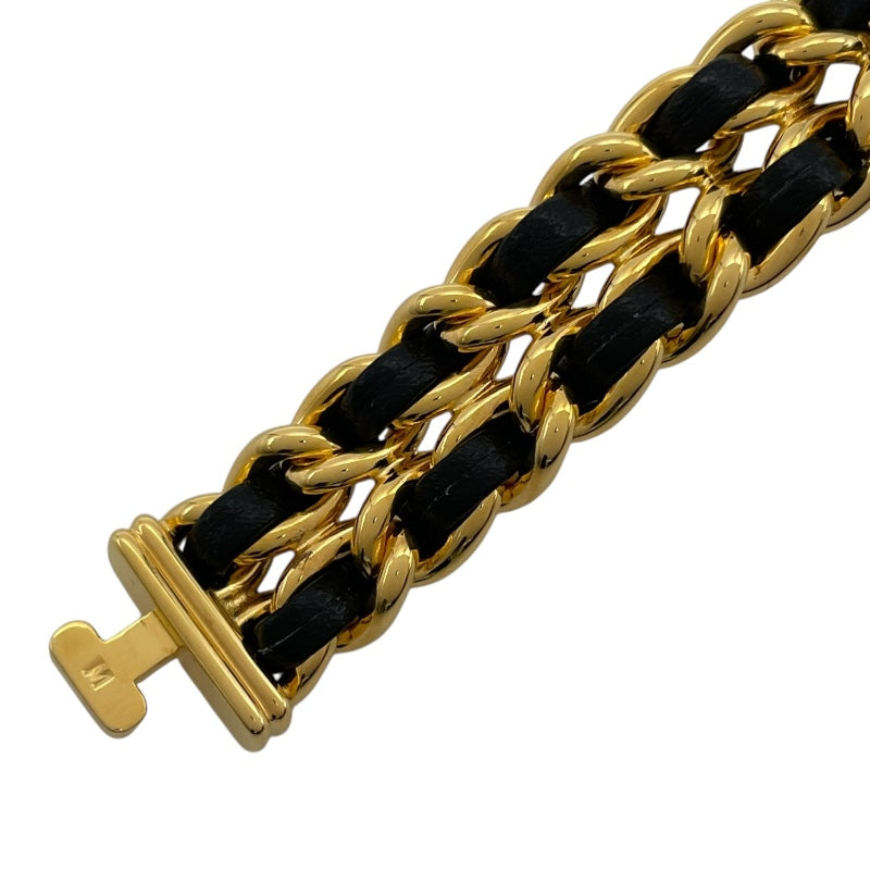 シャネル CHANEL プルミエール M H0001 ブラック GP クオーツ レディース 腕時計