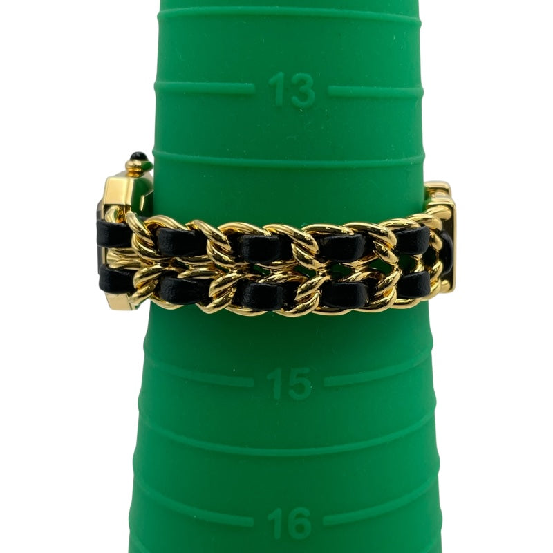 シャネル CHANEL プルミエール M H0001 ブラック GP クオーツ レディース 腕時計