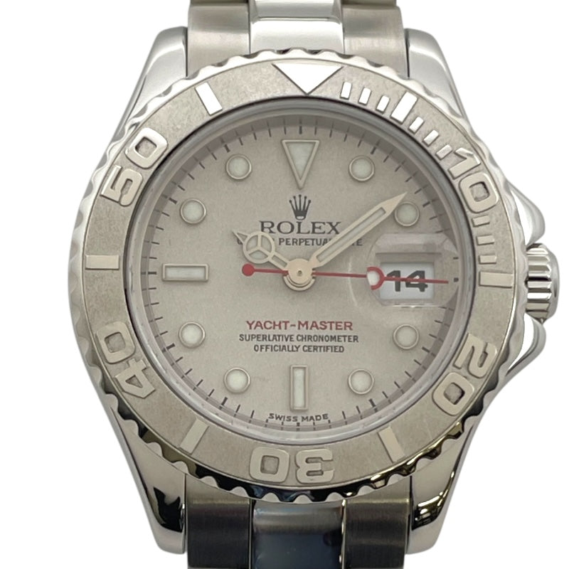 ロレックス ROLEX ヨットマスター29 169622 グレー Pt/SS 自動巻き レディース 腕時計