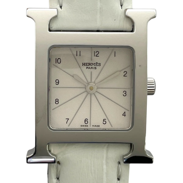 エルメス HERMES H1.210 H1.210 アイボリー SS クオーツ レディース 腕時計