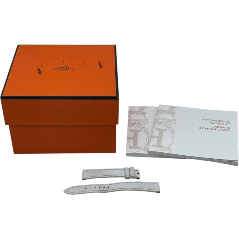 エルメス HERMES H1.210 H1.210 アイボリー SS クオーツ レディース 腕時計