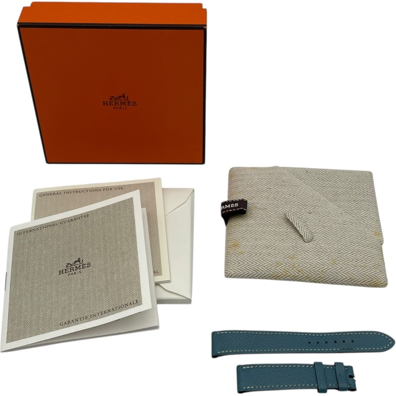 エルメス HERMES Hウォッチ HH1.210 ブルー SS クオーツ レディース 腕時計