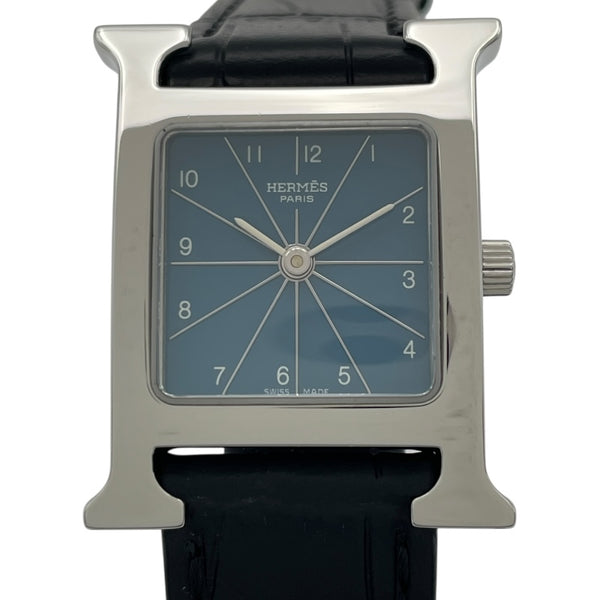 エルメス HERMES Hウォッチ HH1.210 ブルー SS クオーツ レディース 腕時計