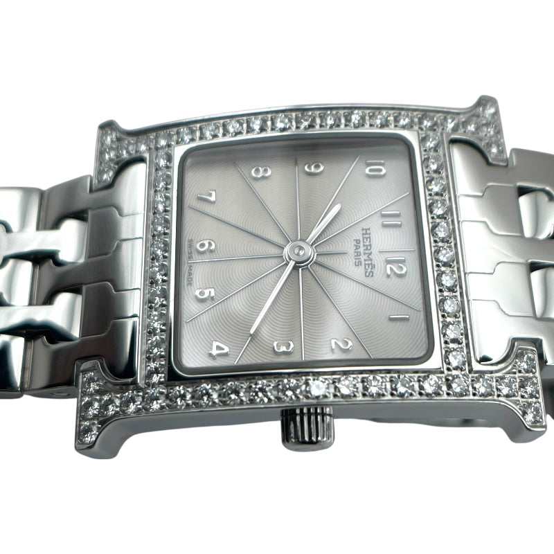 エルメス HERMES Hウォッチ HH1.230 シルバー SS クオーツ レディース 腕時計