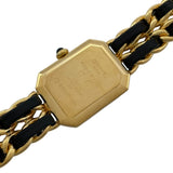 シャネル CHANEL プルミエール S H0001 ブラック GP×革ベルト クオーツ レディース 腕時計