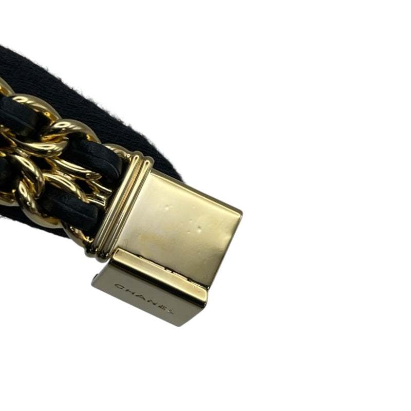 シャネル CHANEL プルミエール S H0001 ブラック GP×革ベルト クオーツ レディース 腕時計