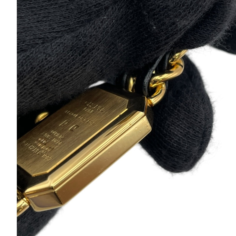 シャネル CHANEL プルミエール S H0001 ブラック GP×革ベルト クオーツ レディース 腕時計