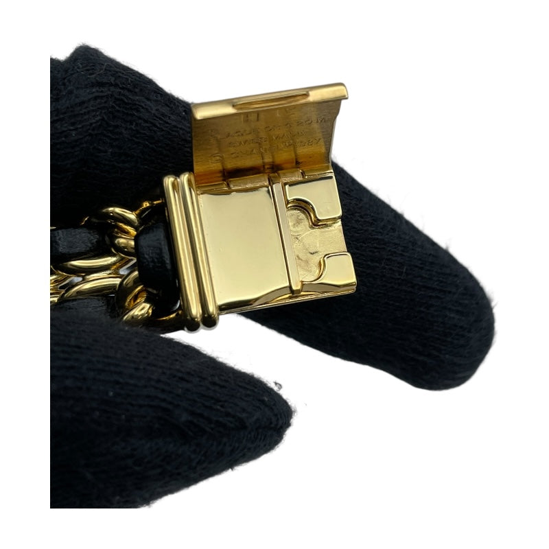 シャネル CHANEL プルミエール S H0001 ブラック GP×革ベルト クオーツ レディース 腕時計