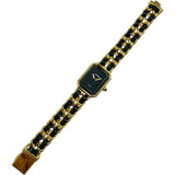 シャネル CHANEL プルミエール L H0001 ブラック GP×革ベルト クオーツ レディース 腕時計