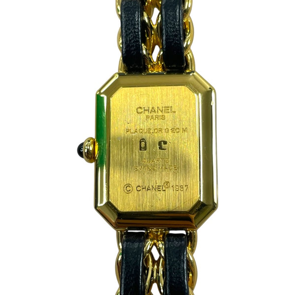 シャネル CHANEL プルミエール L H0001 ブラック GP×革ベルト クオーツ レディース 腕時計