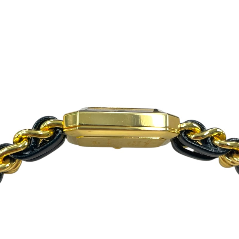 シャネル CHANEL プルミエール L H0001 ブラック GP×革ベルト クオーツ レディース 腕時計