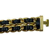 シャネル CHANEL プルミエール L H0001 ブラック GP×革ベルト クオーツ レディース 腕時計