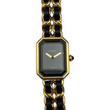 シャネル CHANEL プルミエールS H0001 ブラック GP×革ベルト クオーツ レディース 腕時計