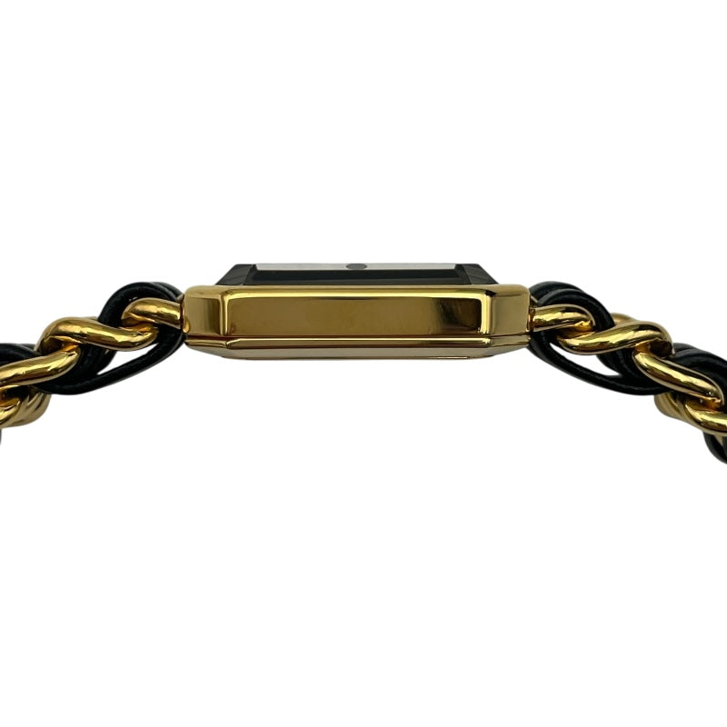 シャネル CHANEL プルミエールS H0001 ブラック GP×革ベルト クオーツ レディース 腕時計