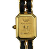 シャネル CHANEL プルミエールM H0001 ブラック GP×革ベルト クオーツ レディース 腕時計