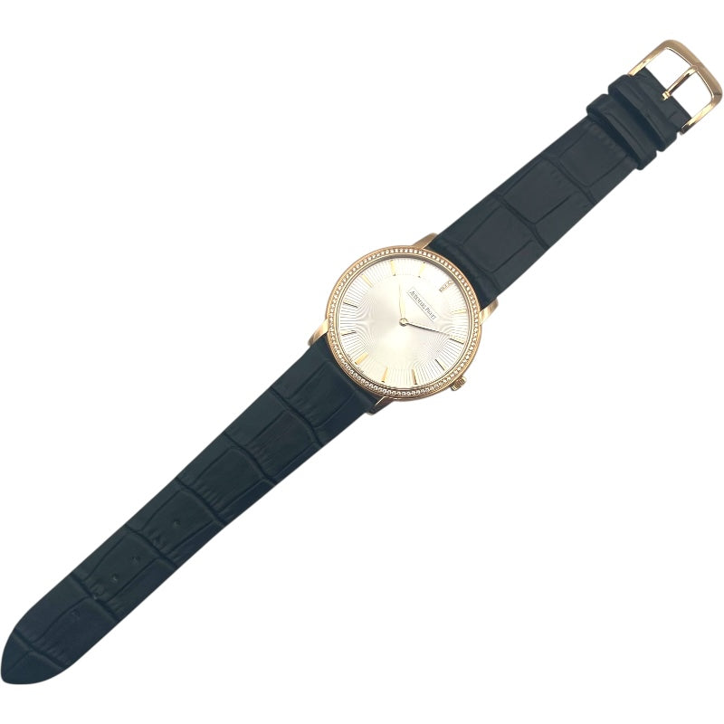 オーデマ・ピゲ AUDEMARS PIGUET ジュールオーデマ エクストラシン 15182OR.ZZ.A102CR.01 ホワイト K18PG×革ベルト（社外） 自動巻き メンズ 腕時計