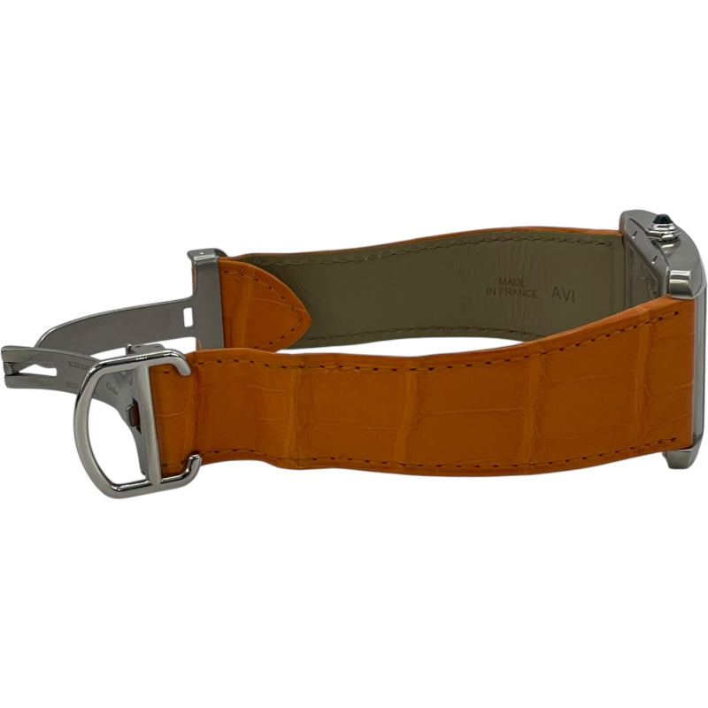 カルティエ Cartier タンク MC W5330003 シルバー SS/革ベルト 自動巻き メンズ 腕時計